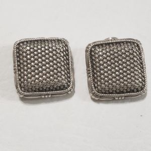 Vintage JOHN HARDY Mesh Square Earrings